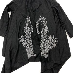 Grace Elements 100% linen  waterfall jacket size 6